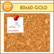 Пробковая доска, 80х60 см (IN-05-GOLD)